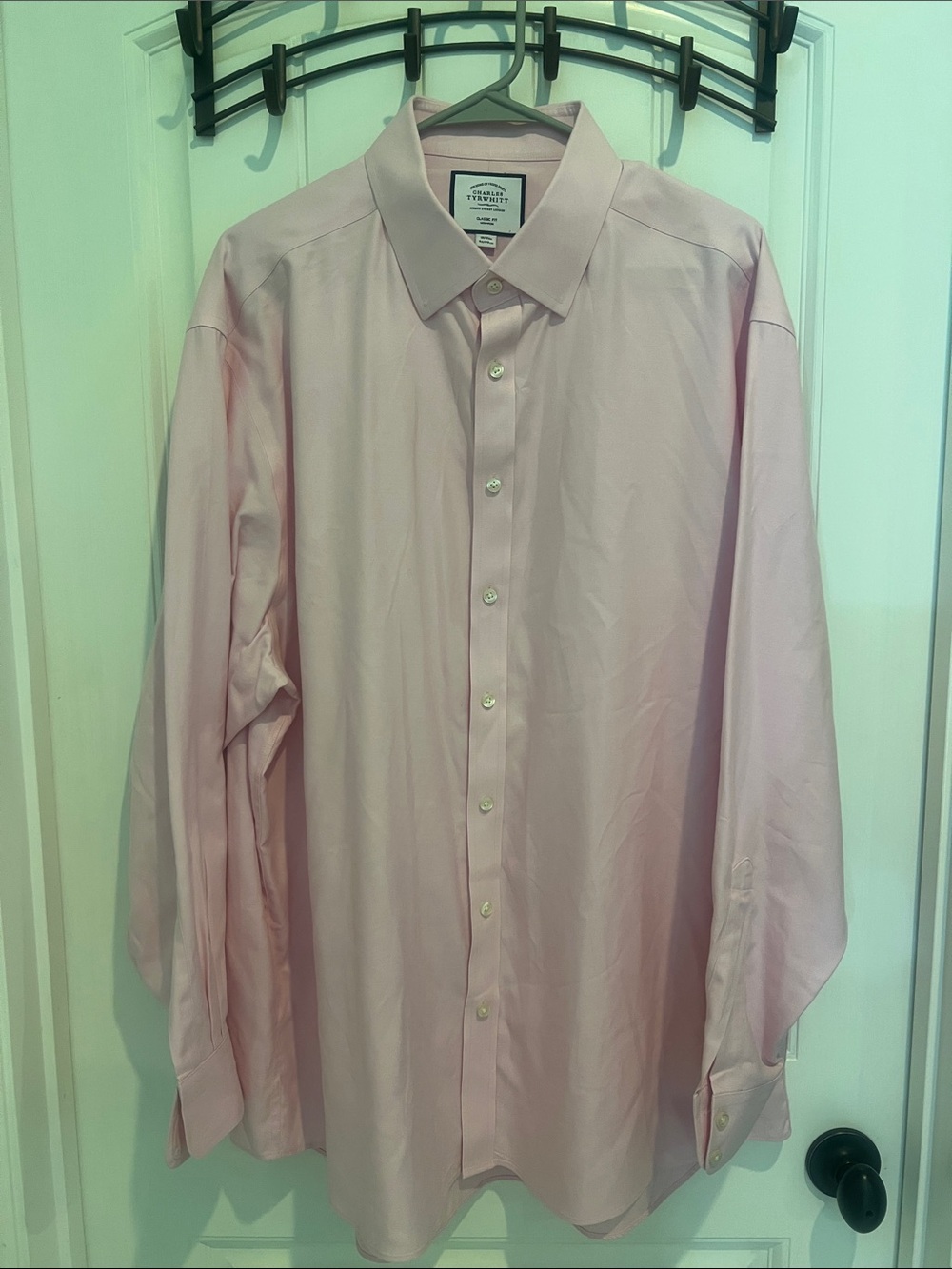 Charles Tyrwhitt Light Pink Long-Sleeve Dress Shirt
